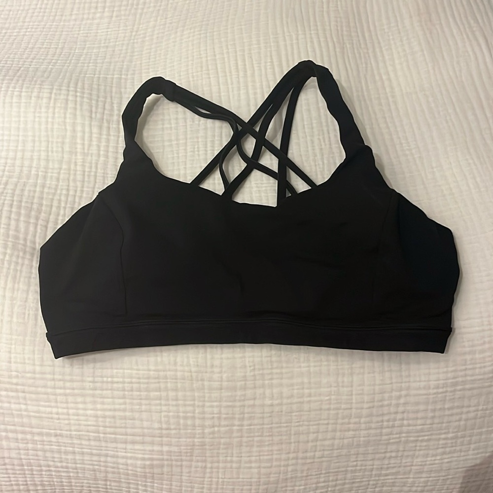 Lululemon black sports bra size 12